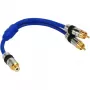 InLine RCA Y-kabelis Premium 1x RCA ligzda / 2x RCA spraudnis, apzeltīts, 0.25m