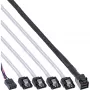 InLine Mini SAS HD kabelis SFF-8643 uz 4× SATA + sānjosla 0,5 m