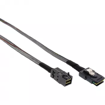 InLine Mini SAS HD kabelis SFF-8643 uz SFF-8087 ar sānu joslu 0.5m