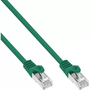 InLine Patch Kabelis SF/UTP Cat.5e zaļš 0,5m