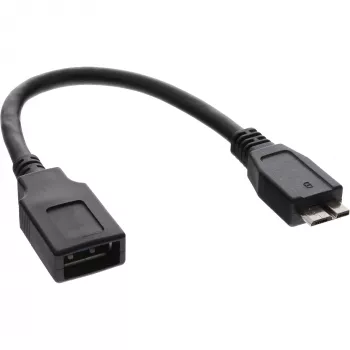 InLine Micro USB 3.0 OTG adaptera kabelis Micro B vīrietis uz USB Type A sieviete 0.15m