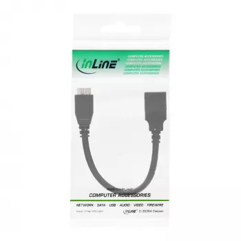 InLine Micro USB 3.0 OTG adaptera kabelis Micro B vīrietis uz USB Type A sieviete 0.15m