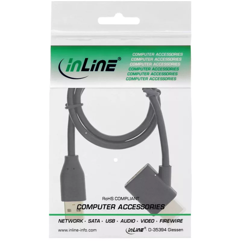 InLine HDMI adapteris M / F ar USB-A strāvas injektoru 0.5m