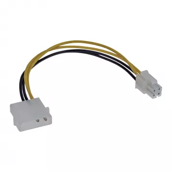 InLine Barošanas Kabeļa Adapteris 5.25 collu / 4pin 12V 0.20m