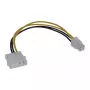 InLine Barošanas Kabeļa Adapteris 5.25 collu / 4pin 12V 0.20m