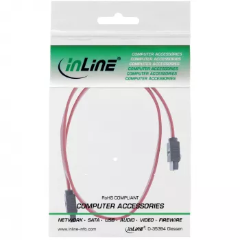InLine SATA 6Gb/s kabelis ar fiksatoriem 0,75m
