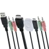 InLine KVM slēdzis, 2 porti, USB-C + HDMI uz HDMI, 4K, ar audio, integrēti kabeļi