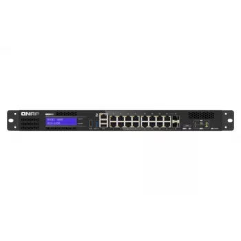 QNAP QGD-1600 Pārvaldāms Gigabit Ethernet (10/100/1000) slēdzis, 1U, melns, pelēks