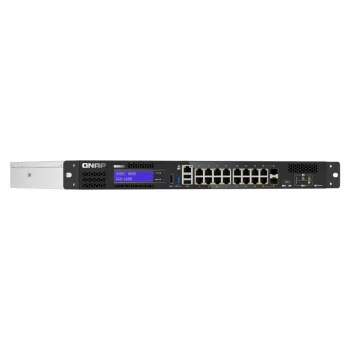 QNAP QGD-1600 Pārvaldāms Gigabit Ethernet (10/100/1000) slēdzis, 1U, melns, pelēks