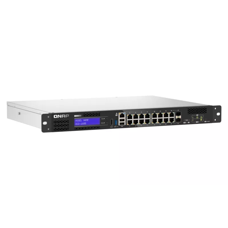 QNAP QGD-1600 Pārvaldāms Gigabit Ethernet (10/100/1000) slēdzis, 1U, melns, pelēks