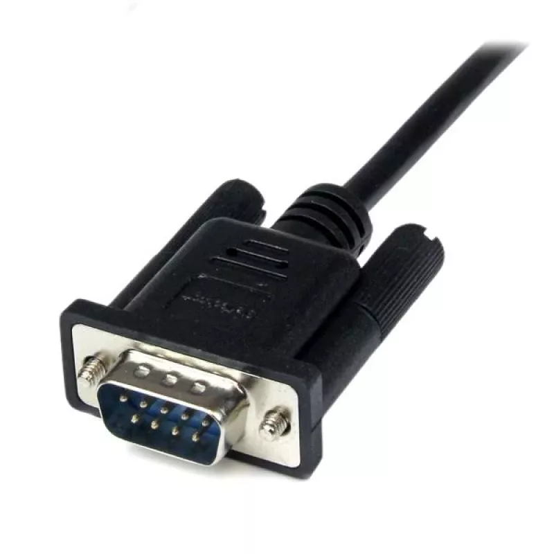 StarTech.com 1m Melns DB9 RS232 Seriālais Null Modema Kabelis Sievišķais/Vīrišķais