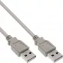 USB 2.0 kabelis A tipa vīriešu/vīriešu bēšs 0,3m InLine 34303H