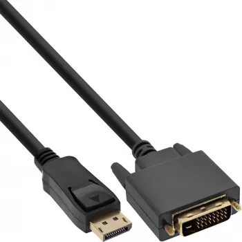 DisplayPort uz DVI-D pārveidotāja kabelis InLine 17117 0.3m melns