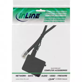InLine TAE adaptera kabelis RJ11 6P4C vīrietis uz TAE-F sieviete 0,2 m