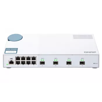QNAP QSW-M408S tīkla slēdzis, pārvaldāms L2, Gigabit Ethernet (10/100/1000), balts