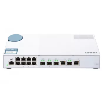 QNAP QSW-M408-2C tīkla slēdzis, pārvaldāms L2, 10G Ethernet (100/1000/10000), balts