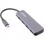 InLine USB 3.2 Hub, USB-C uz 4x USB A 10Gb/s, alumīnijs, pelēks