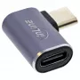InLine USB4 Adapteris, USB-C vīrišķais/mātīšu, labais/kreisais leņķa, alumīnijs, pelēks