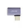 InLine USB4 Adapteris, USB-C vīrišķais/mātīšu, labais/kreisais leņķa, alumīnijs, pelēks