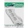 InLine 3-vietīgs zemējuma kontaktligzdu bloks CEE 7/3 balts 5m