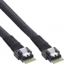 InLine Slim SAS kabelis, SFF-8654 uz SFF-8654, 24Gb/s, 0.5m