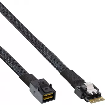 InLine Slim SAS kabelis SFF-8654 uz Mini SAS HD SFF-8643 24Gb/s 1m