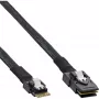 InLine Slim SAS kabelis 27645B SFF-8654 uz Mini SAS SFF-8087 12Gb/s 1m