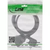 InLine pagarinātājs ar leņķa spraudni, tips F, melns, 1m