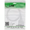InLine pagarinātājs ar leņķa kontaktdakšu, balts, 1m, H05VV-F3G1.5mm²