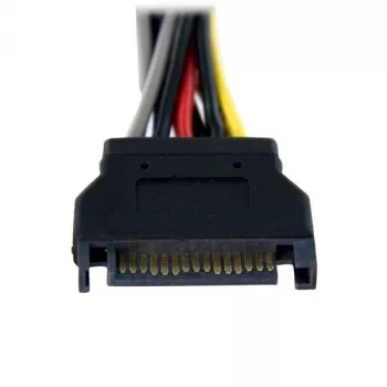 StarTech.com 6 collu SATA strāvas Y sadalītāja kabelis - tēviņš/mātīte, SATA 15-pin, 2 x SATA 15-pin, 0.15 m