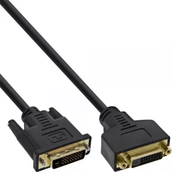 InLine DVI-D kabelis Premium 24+1 vīrietis-sieviete Dual Link apzeltīts 2m