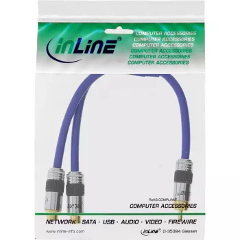 InLine RCA Y-Cable Premium 1x RCA vīriešu / 2x RCA sieviešu 0.25 m
