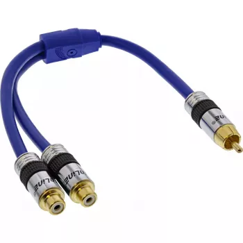 InLine RCA Y-Cable Premium 1x RCA vīriešu / 2x RCA sieviešu 0.25 m