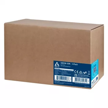 Ventilators ARCTIC S8038-10K 80 mm 102 cfm, divu lodīšu gultņi, melns