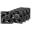 Ventilators ARCTIC S8038-10K 80 mm 102 cfm, divu lodīšu gultņi, melns