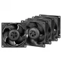 Ventilators ARCTIC S8038-10K 80 mm 102 cfm, divu lodīšu gultņi, melns