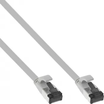 InLine plakans vads, U/FTP, Cat.8.1, TPE halogēnbrīvs, pelēks, 0,25m