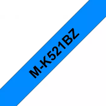 Brother M-K521B lentes kasetne - uzlīmju lente, melns uz zila fona, 9 mm x 8 m