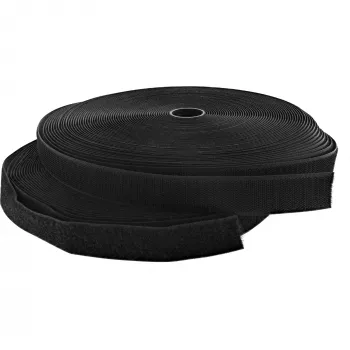 InLine Kabeļu saites ar Velcro lenti 25 mm Melna 25 m