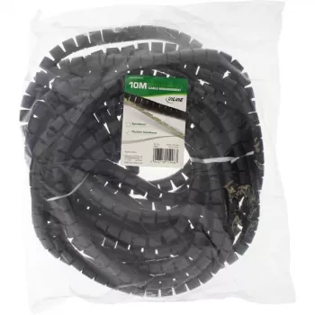 Elastīgais kabeļu kanāls InLine 59947T 10m melns 20mm