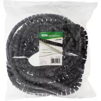 InLine elastīgais kabeļu kanāls 10m melns 15mm