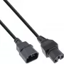 InLine B-16811B strāvas pagarinātājs Melns 1.8 m C15 savienotājs C14 savienotājs