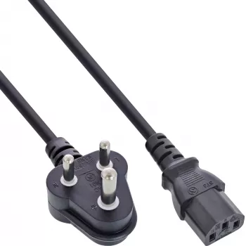 InLine B-16652R strāvas kabelis melns 1,8 m D tipa kontaktdakša C13 savienotājs