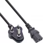 InLine B-16652R strāvas kabelis melns 1,8 m D tipa kontaktdakša C13 savienotājs