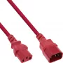 InLine B-16502R strāvas pagarinātājs Sarkans 2 m C13 savienotājs C14 savienotājs
