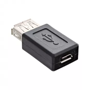 InLine 31613 USB A sievišķais uz Micro-USB B sievišķais adapteris