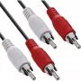 InLine audio kabelis 2x RCA vīriešu/vīriešu 5m Melns Zelta kontakti