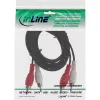 InLine audio kabelis 2x RCA vīriešu/vīriešu 5m Melns Zelta kontakti