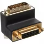 InLine DVI-I adapteris 90° leņķī digitālais + analogais 24+5 tēviņš / mātīte melns