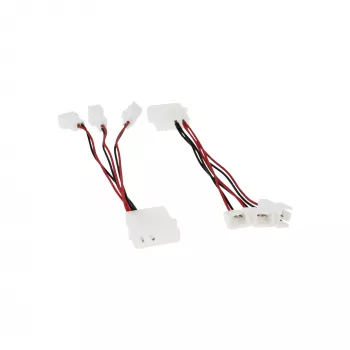 InLine PC ventilatora adaptera kabelis 12V / 5V līdz 3 ventilatoriem 33005A